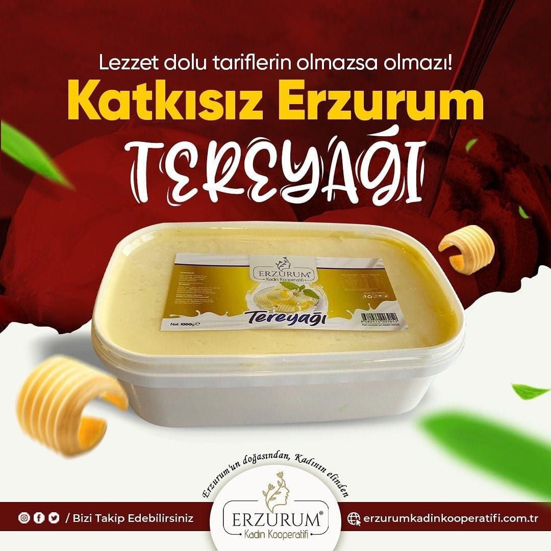 ERZURUM KADIN KOOPERATİFİ HAKİKİ - DOĞAL - KATKISIZ TEREYAĞI 1000 GR