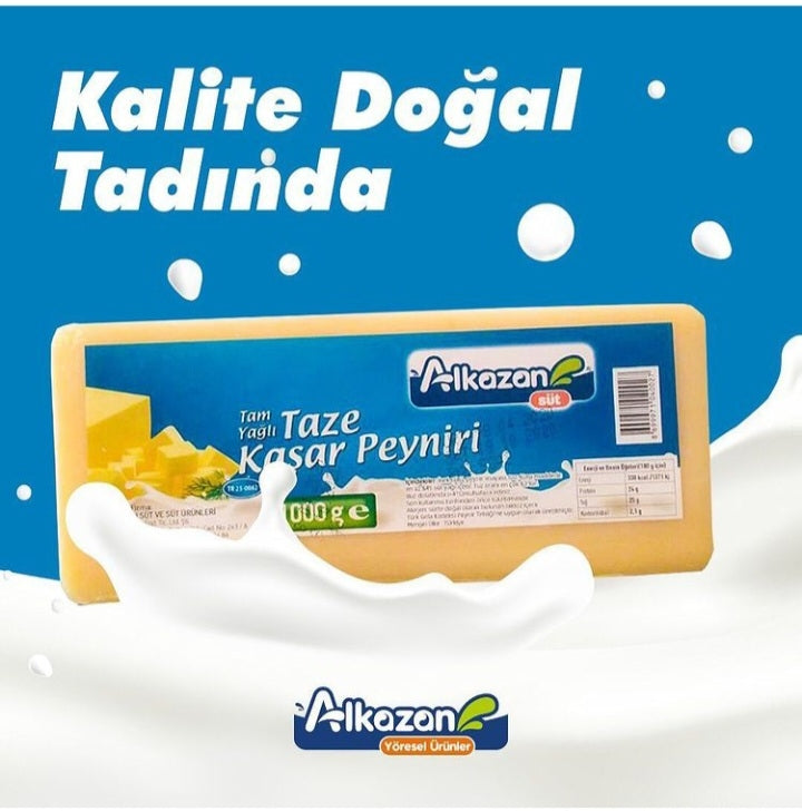 Tam Yağlı Taze Kaşar Peyniri 1 Kg