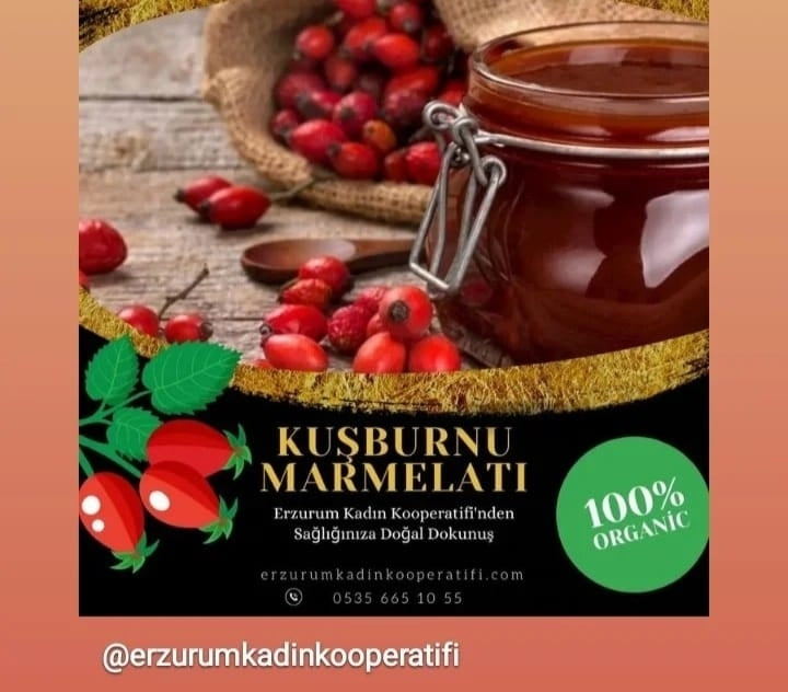 ERZURUM KADIN KOOPERATİFİ KUŞBURNU MARMELATI 850 GR